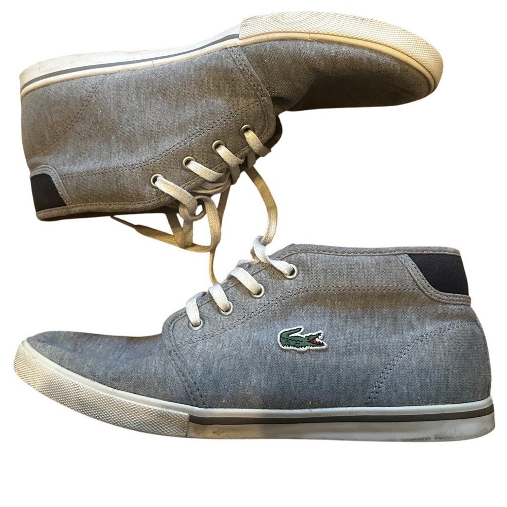 Lacoste Grey Ampthill GRV2 Mid Top Sneakers Men's 9.5
